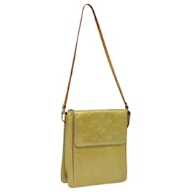 Louis Vuitton-LOUIS VUITTON Monogram Vernis Motto Accessory Pouch Gris M91030 LV Auth 82753-Grey