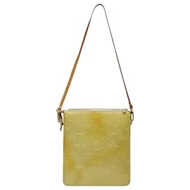 Louis Vuitton-LOUIS VUITTON Monogram Vernis Motto Accessory Pouch Gris M91030 LV Auth 82753-Grey