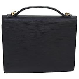 Louis Vuitton-LOUIS VUITTON Epi Monceau 28 Hand Bag Black M52122 LV Auth 83868-Black