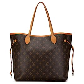 Louis Vuitton-Sac tote Neverfull MM Monogram Louis Vuitton marron-Marron