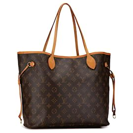 Louis Vuitton-Sac tote Neverfull MM Monogram Louis Vuitton marron-Marron