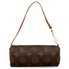 Louis Vuitton-Brown Louis Vuitton Monogram Papillon Pochette Handbag-Brown