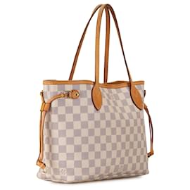 Louis Vuitton-Sac tote PM Neverfull Damier Azur Louis Vuitton blanc-Blanc