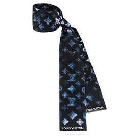 Lenço de seda Louis Vuitton azul Azul
