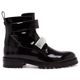 Christopher Kane Crystal Strap Boots Blue