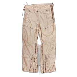 Prada-AW1999 Prada zipper laced astro biker cargo pants-Beige