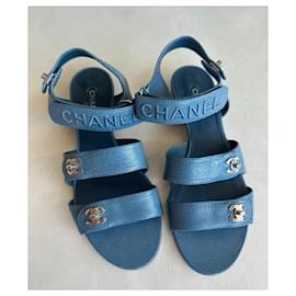 Autre Marque-Chanel sandals-Blue