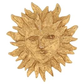 BROCHE VINTAGE YVES SAINT LAURENT CARA SOL ROBERT GOSSENS BROCHE DEL SOL Dorado