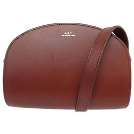 Apc NOVE BOLSA A.P.C DEMI-LUNE COURO MARROM COM ALÇA Marrom