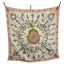 Hermès-Hermes Silk Scarf Pink Multicolor-Other