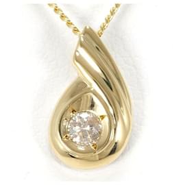 Autre Marque-K18 Yellow Gold Diamond Necklace in Excellent Condition-Other