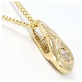 Autre Marque-K18 Yellow Gold Diamond Necklace in Excellent Condition-Other