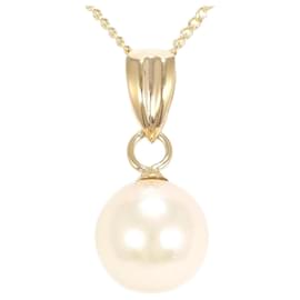 Autre Marque-K18 Yellow Gold Pearl Necklace in Excellent Condition-Other