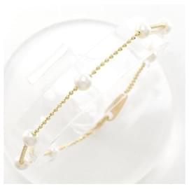 Autre Marque-K18 Yellow Gold Pearl Bracelet in Pristine Condition-Other