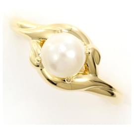 Autre Marque-K18 Yellow Gold Pearl Ring 11 in Excellent Condition-Other