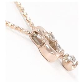 Autre Marque-K10 Pink Gold Diamond Necklace in Excellent Condition-Other