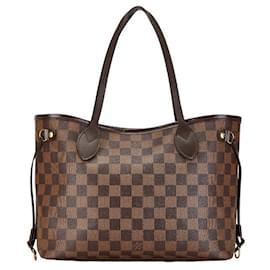 Autre Marque-Louis Vuitton Damier Neverfull PM Tote Bag N51109 Brown PVC Leather in Very Good Condition-Other