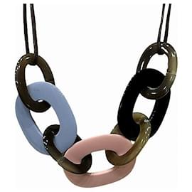 Autre Marque-Hermes Caramba Buffalo Horn Necklace-Other