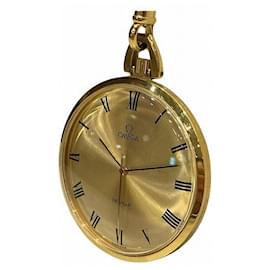 Autre Marque-Omega De Ville 131.1746 Hand-Winding Gold Vintage Pocket Watch in Fair Condition-Other