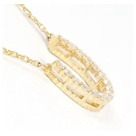 Autre Marque-K18 Yellow Gold Diamond Necklace in Excellent Condition-Other