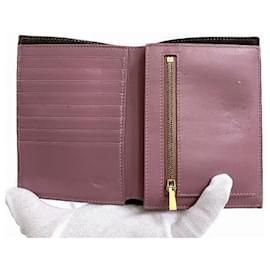 Autre Marque-Celine Bicolor Medium Strap Leather Wallet in Good Condition-Other