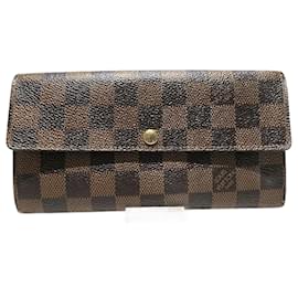 Autre Marque-Louis Vuitton Damier Portefeuille Sarah Long Wallet N61734 in Good Condition-Other