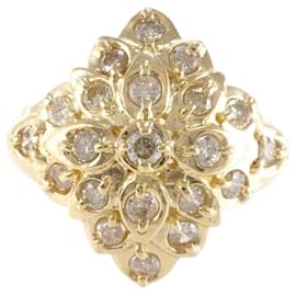 Autre Marque-K18 Yellow Gold Ring with Brown Diamond in Excellent Condition-Other