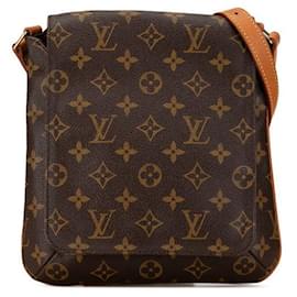 Autre Marque-Louis Vuitton Monogram Musette Salsa Short Shoulder Bag M51258 Brown PVC Leather in Very Good Condition-Other