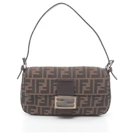 Autre Marque-Fendi Mamma Bucket Mini One Shoulder Handbag Canvas Shoulder Bag 212939 in Great Condition-Other