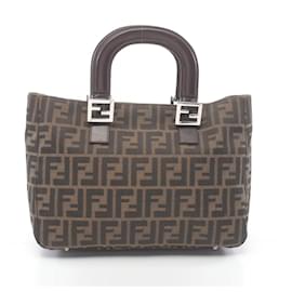 Autre Marque-Fendi Zucca Tote Bag Canvas Tote Bag 26329 in Great Condition-Other