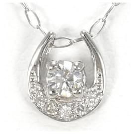 Autre Marque-PT900 Platinum PT850 Necklace Diamond in Excellent Condition-Other