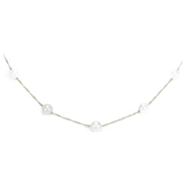 Autre Marque-K18 Yellow Gold Pearl Necklace in Excellent Condition-Other