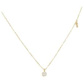 Autre Marque-K18 Yellow Gold Diamond Necklace in Excellent Condition-Other