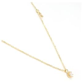 Autre Marque-K18 Yellow Gold Diamond Necklace in Excellent Condition-Other