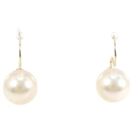 Autre Marque-K18 Yellow Gold Pearl Earrings in Excellent Condition-Other