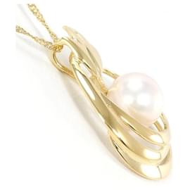 Autre Marque-K18 Yellow Gold Pearl Necklace in Excellent Condition-Other