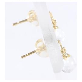 Autre Marque-K18 Yellow Gold Quartz Earrings in Excellent Condition-Other