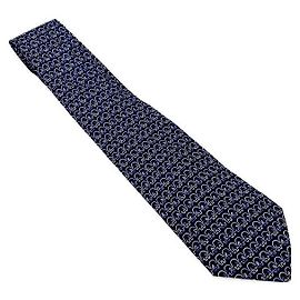 Salvatore Ferragamo Silk Navy Animal Elephant Tie Navy blue