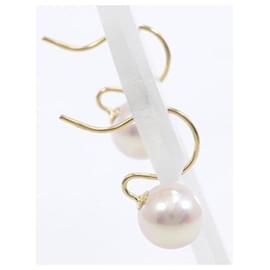 Autre Marque-K18 Yellow Gold Pearl Earrings in Excellent Condition-Other