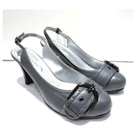 Autre Marque-Lautreamont Gray Leather Pumps Size 38 in Good Condition-Other