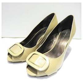 Autre Marque-Lautreamont Ivory Leather Pumps 23.5cm in Good Condition-Other