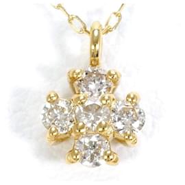 Autre Marque-K18 Yellow Gold Diamond Necklace in Excellent Condition-Other