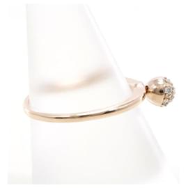 Autre Marque-Ponte Vecchio K9 Pink Gold Diamond Ring 13.5 in Excellent Condition-Other