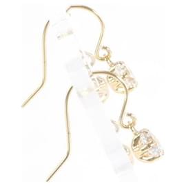 Autre Marque-K18 Yellow Gold Zirconia Earrings in Excellent Condition-Other