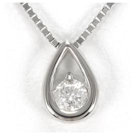 Autre Marque-K14 White Gold Diamond Necklace in Excellent Condition-Other