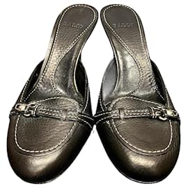 Autre Marque-Bally Black Leather Mule Sandals in Good Condition-Other