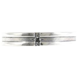 Autre Marque-Zakiss Silver Ring with Black Diamond, Size 16 in Excellent Condition-Other