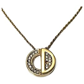 Autre Marque-Dior GP Light Stone Necklace in Fair Condition-Other