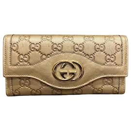 Autre Marque-Gucci Leather Guccissima Interlocking Long Wallet 232434 in Good Condition-Other