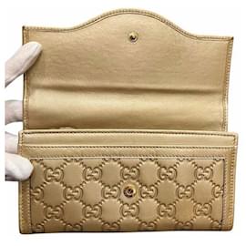 Autre Marque-Gucci Leather Guccissima Interlocking Long Wallet 232434 in Good Condition-Other